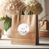 Farbige Wildblumen Brautparty Runder Aufkleber