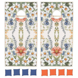 Farbige Wildblumen Cornhole Set