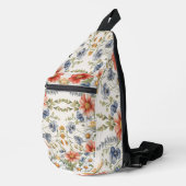 Farbige Wildblumen Crossbody Bag (Rechte Ecke)