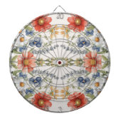 Farbige Wildblumen Dartscheibe (vorne)