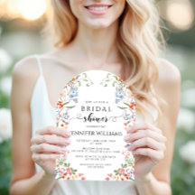 Farbige Wildblumen Florale Boho Brautparty Bogen