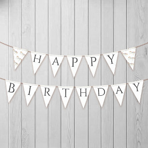 Farbige Wildblumen Frohe Geburtstag Wimpelkette