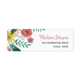 Farbige Wildblumen Frühlingsflorieren Wasserfarben