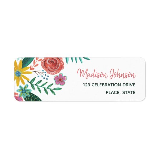 Farbige Wildblumen Frühlingsflorieren Wasserfarben (Vorne)