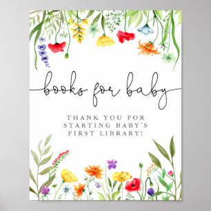 Farbige Wildblumen für Babyzeichen Poster