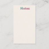 Farbige Wildblumen Gardener Floral Errand Hinweise Visitenkarte (Rückseite)