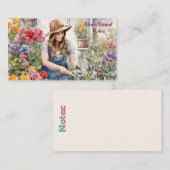 Farbige Wildblumen Gardener Floral Errand Hinweise Visitenkarte (Vorne/Hinten)