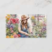 Farbige Wildblumen Gardener Floral Errand Hinweise Visitenkarte (Vorderseite)