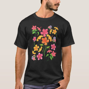 Farbige Wildblumen Garten Blumenblüten Botanik T-Shirt