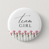 Farbige Wildblumen-Geschlecht-Enthüllung Team Mädc Button (Vorderseite)