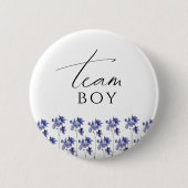 Farbige Wildblumen-Geschlecht-Reveal-Team-Junge Button (Vorderseite)