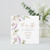 Farbige Wildblumen Geschlecht zeigen, dass er oder Einladung (Stehend Vorderseite)