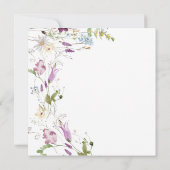 Farbige Wildblumen Geschlecht zeigen, dass er oder Einladung (Rückseite)