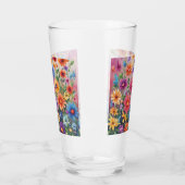 Farbige Wildblumen Glas (Links)