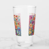 Farbige Wildblumen Glas (Rechts)