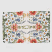 Farbige Wildblumen Golfhandtuch (Horizontal)
