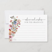 Farbige Wildblumen Graduiertenberatungskarte Einladung (Vorderseite)
