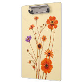 Farbige Wildblumen im Hintergrund Klemmbrett (Links)