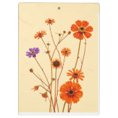 Farbige Wildblumen im Hintergrund Klemmbrett (Rückseite)