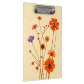 Farbige Wildblumen im Hintergrund Klemmbrett (Rechts)