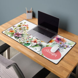 Farbige Wildblumen im Wasser Personalisiert Schreibtischunterlage