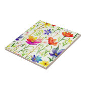 Farbige Wildblumen in einem Feld Fliese (Seite)