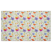 Farbige Wildblumen in einem Feld Stoff (Fat Quarter (45,7 x 55,9 cm))