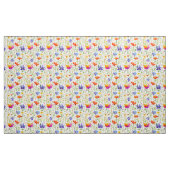 Farbige Wildblumen in einem Feld Stoff (Yard (91,4 cm))
