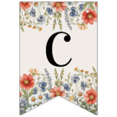 Farbige Wildblumen Jagdflagge Wimpelkette (Erste Fahne)