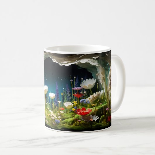 Farbige Wildblumen Kaffeetasse (VorderseiteRechts)