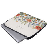 Farbige Wildblumen Laptop-Sieb Laptopschutzhülle (Vorne Knopf)