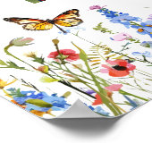 Farbige Wildblumen Lebensfeier Foto Poster (Ecke)