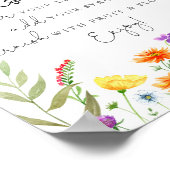 Farbige Wildblumen Machen Sie Ihr eigenes Zitronen Poster (Ecke)