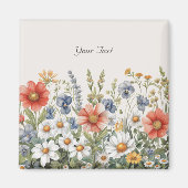 Farbige Wildblumen Magnet (Vorne)