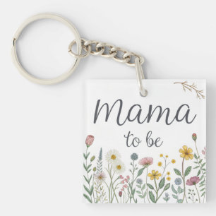 Farbige Wildblumen-Mama-To-Be-Floral-Baby-Party  Schlüsselanhänger