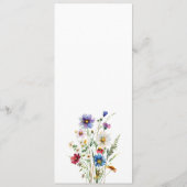 Farbige Wildblumen Menü Karte Frühjahr Sommer (Rückseite)