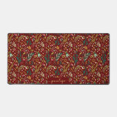 Farbige Wildblumen | Muster für botanische Blätter Schreibtischunterlage (Vorderseite)