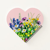 Farbige Wildblumen Notizblock (Rückseite)