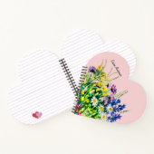 Farbige Wildblumen Notizblock (Innenseite)
