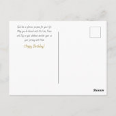 Farbige Wildblumen Pantocrator Orthodox Geburtstag Postkarte (Rückseite)