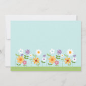 Farbige Wildblumen Personalisiert Mitteilungskarte (Rückseite)