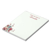 Farbige Wildblumen Personalisiert Notizblock (Rotiert)