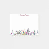 Farbige Wildblumen personalisiert Post-it Klebezettel (Vorderseite)