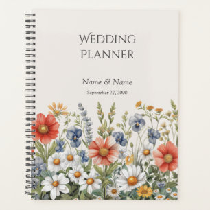 Farbige Wildblumen Planer