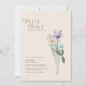 Farbige Wildblumen-Plot-Twist-Hochzeit Änderung Save The Date (Vorderseite)