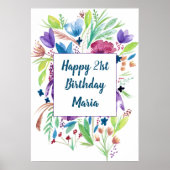 Farbige Wildblumen Poster (Vorne)