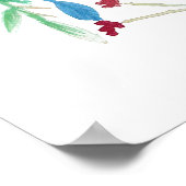 Farbige Wildblumen Poster (Ecke)