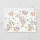 Farbige Wildblumen-QR-Code-Hochzeit RSVP Karte (Rückseite)