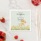 Farbige Wildblumen-Schmetterling 1. Geburtstag Serviette (Beispiel)