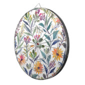 Farbige Wildblumen | Schöne Florale Wasserfarbe Dartscheibe (Vorderseite rechts)